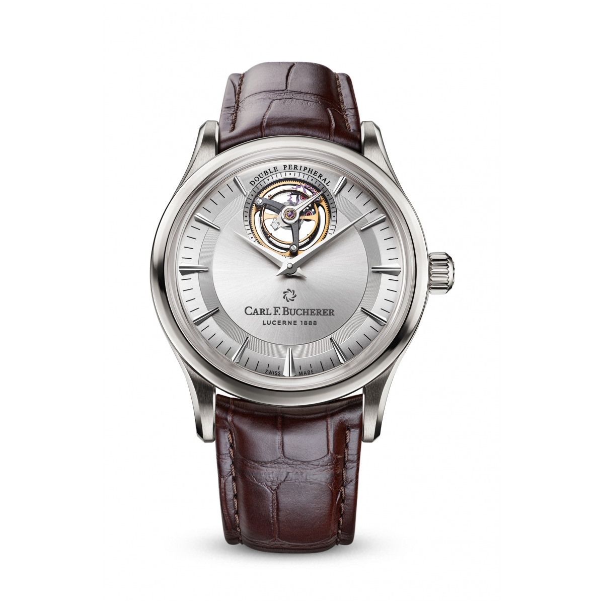 Carl F. Bucherer 00.10802.02.13.01 : Heritage Tourbillon Double Peripheral White Gold / Silver