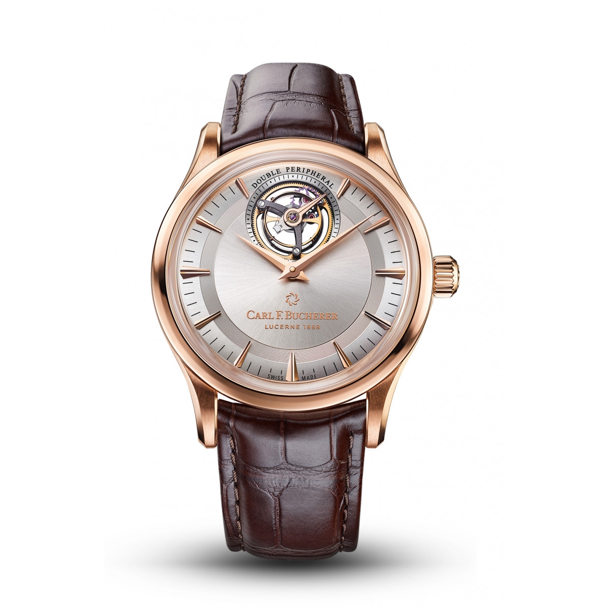 Carl F. Bucherer 00.10802.03.13.01 : Heritage Tourbillon Double Peripheral Rose Gold / Silver