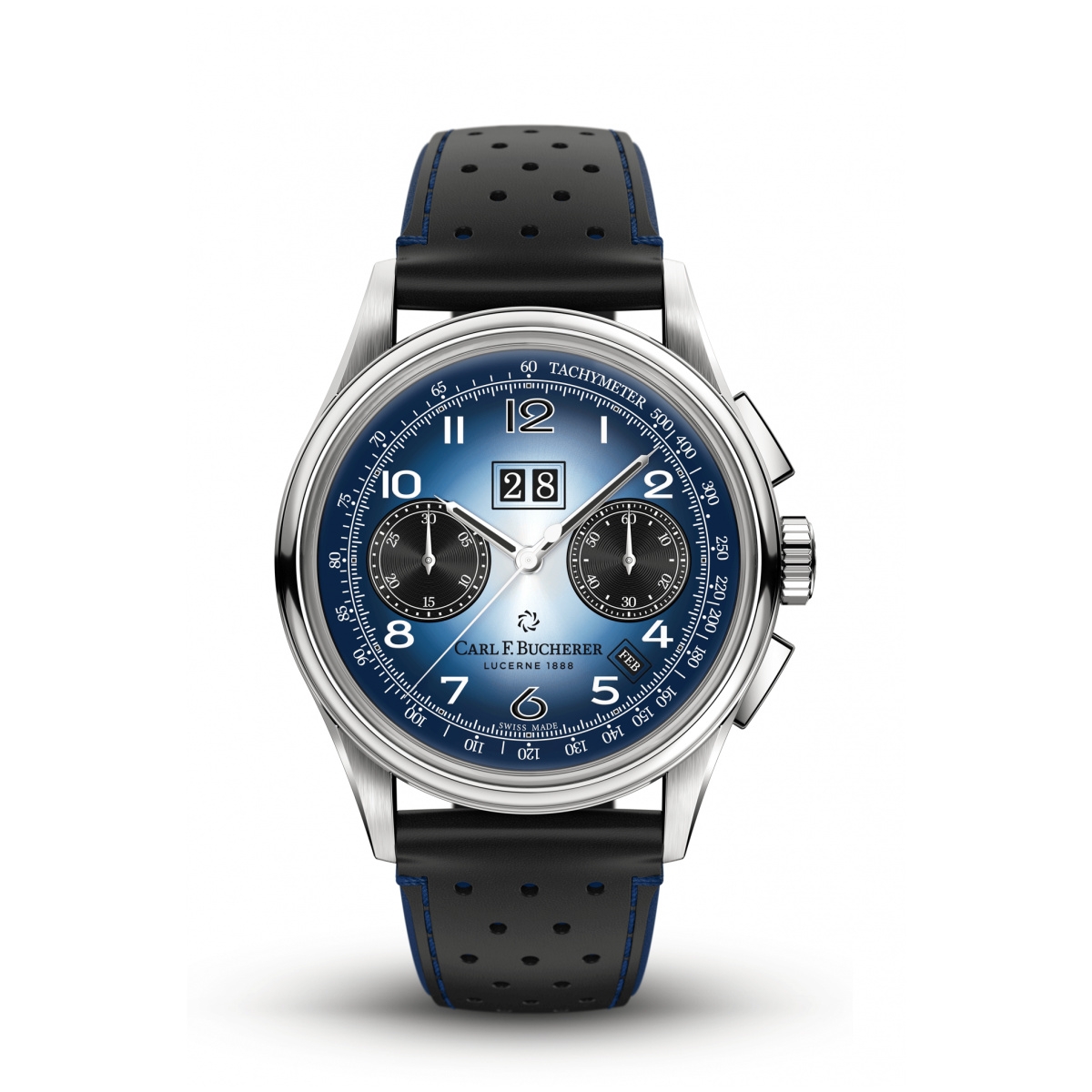 Carl F. Bucherer 00.10803.08.52.99 : Heritage Bicompax Annual Bucherer Blue