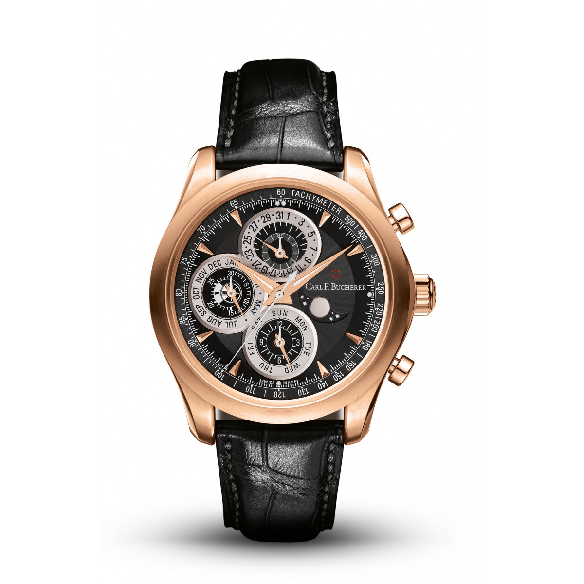 Carl F. Bucherer 00.10906.03.33.01 : §Manero Chronoperpetual Rose Gold / Black