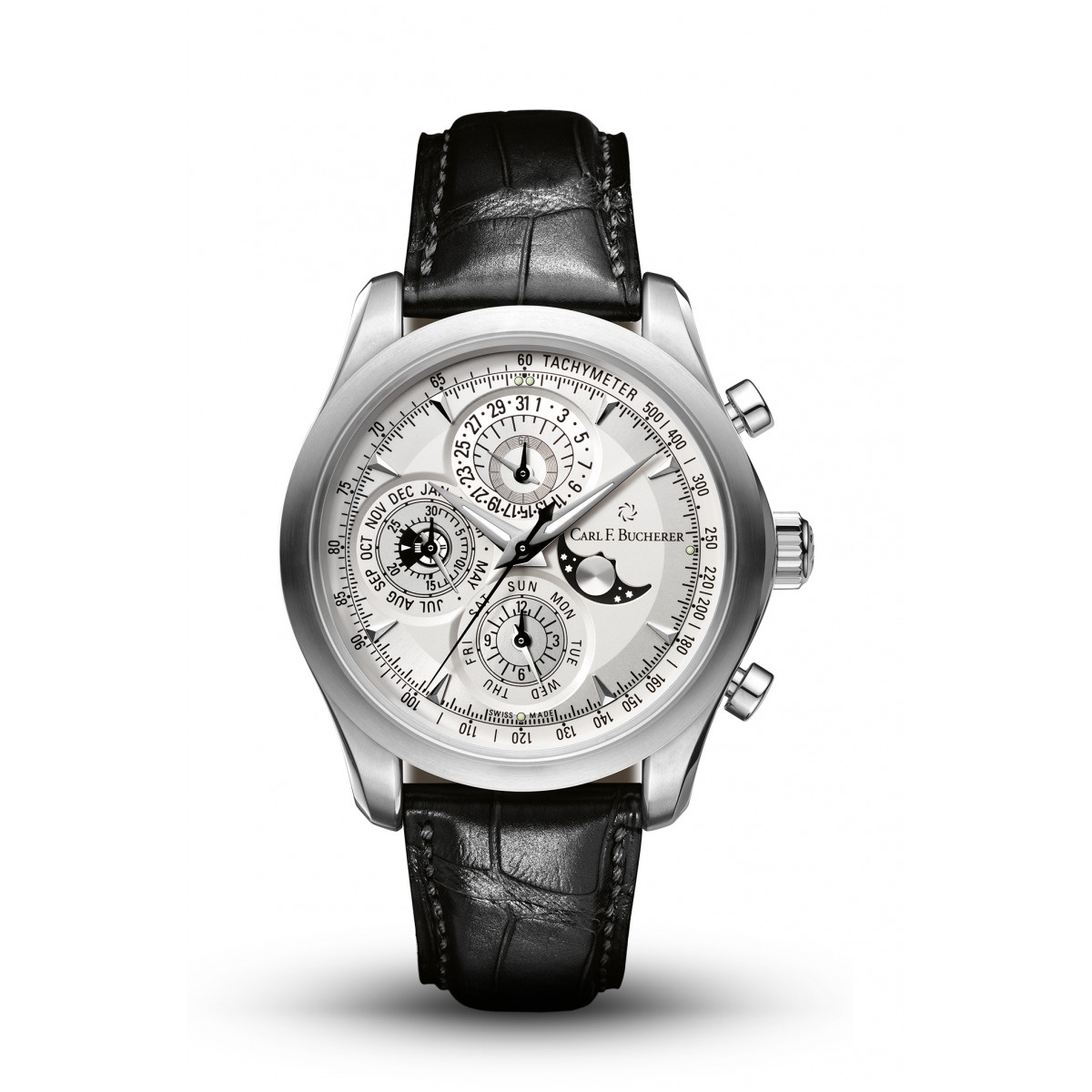 Carl F. Bucherer 00.10906.08.13.01 : Manero Chronoperpetual Stainless Steel / Silver