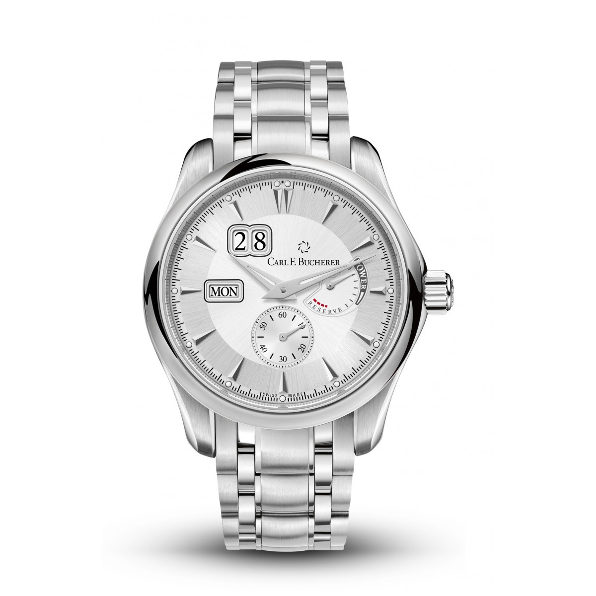 Carl F. Bucherer 00.10912.08.13.21 : Manero PowerReserve Stainless Steel / Silver / Bracelet