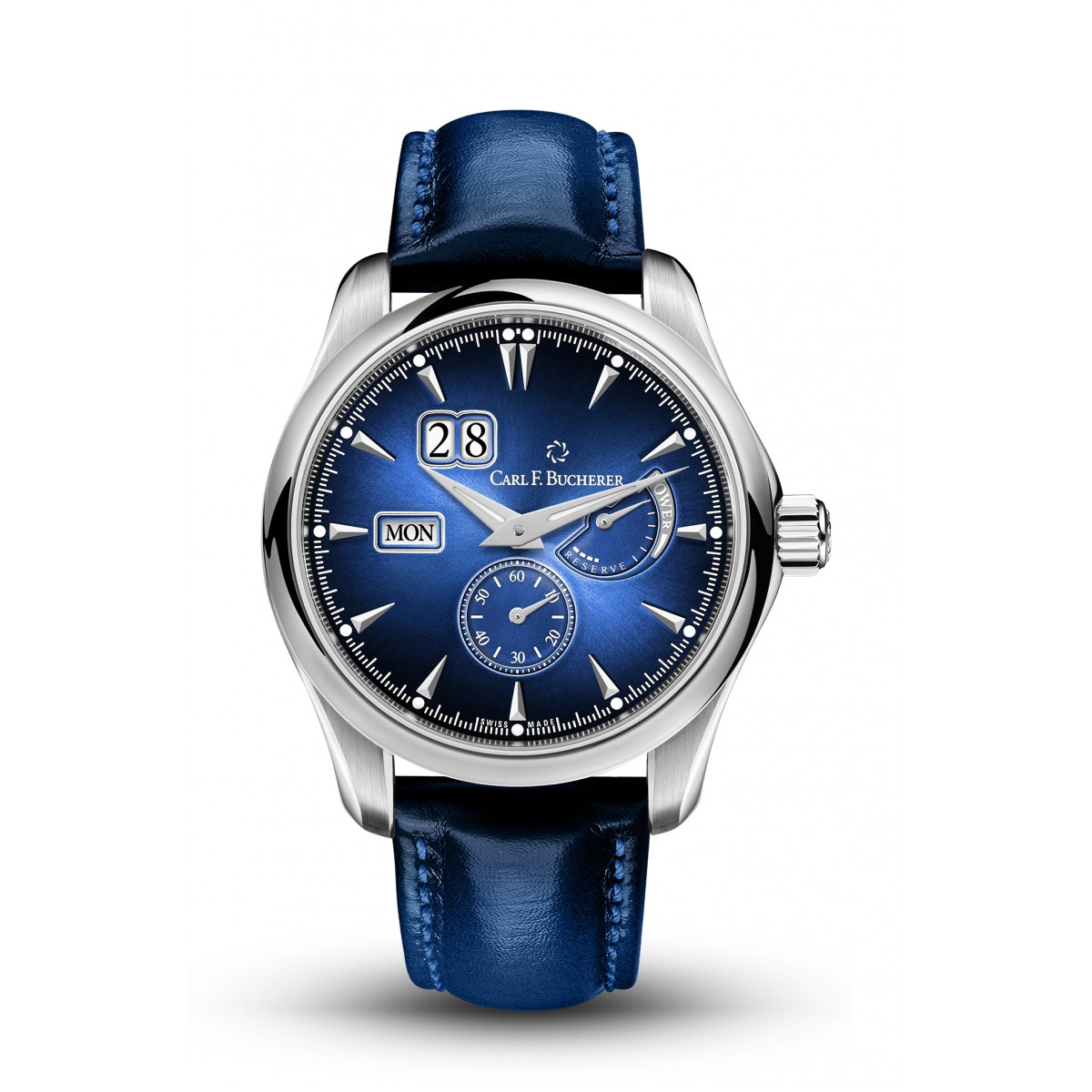 Carl F. Bucherer 00.10912.08.53.01 : Manero PowerReserve Stainless Steel / Blue