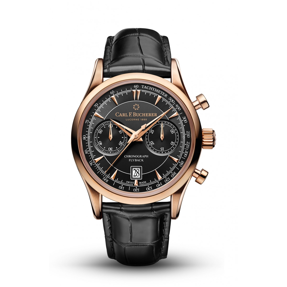 Carl F. Bucherer 00.10919.03.33.01 : Manero Flyback Rose Gold / Black