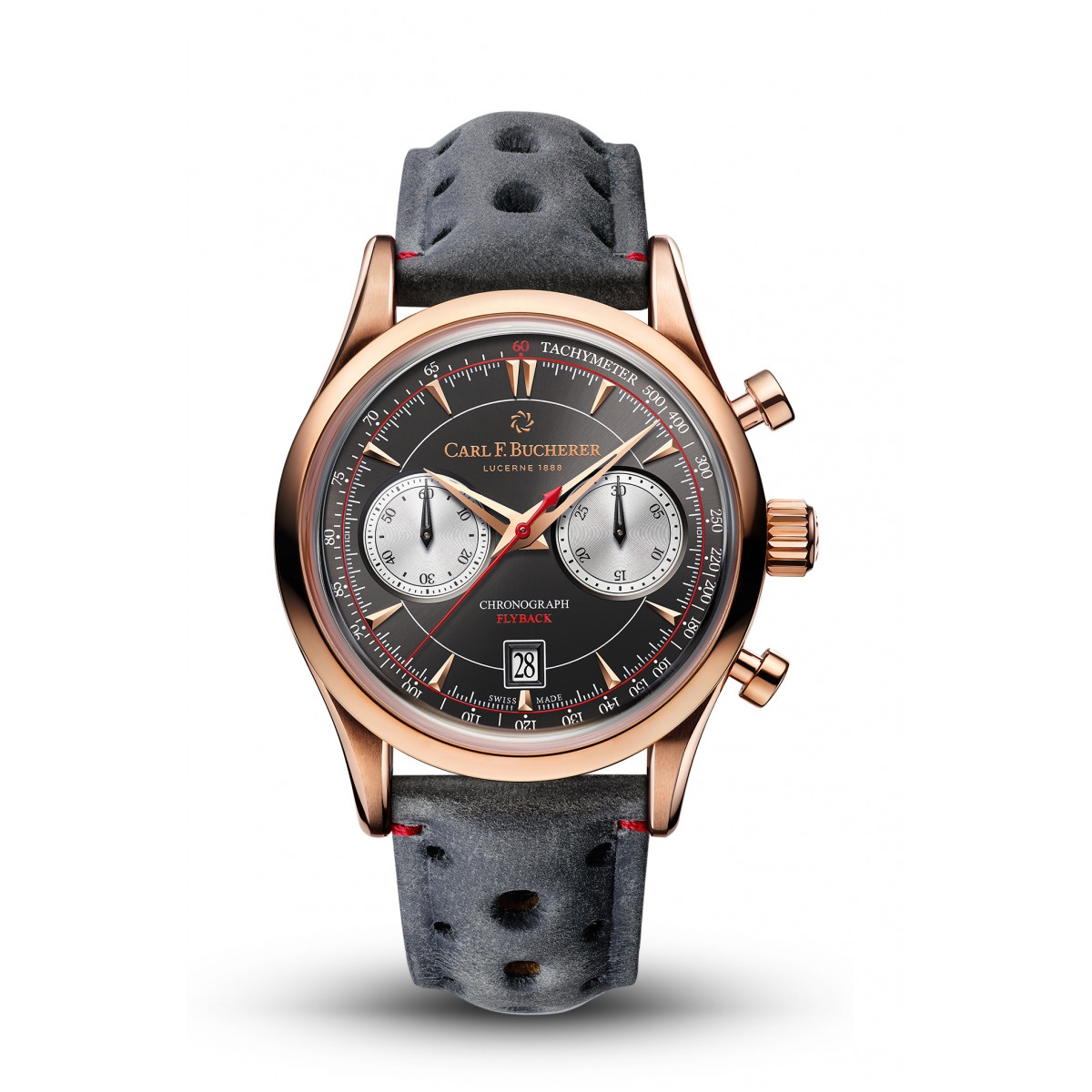 Carl F. Bucherer 00.10919.03.33.02 : Manero Flyback Rose Gold / Black