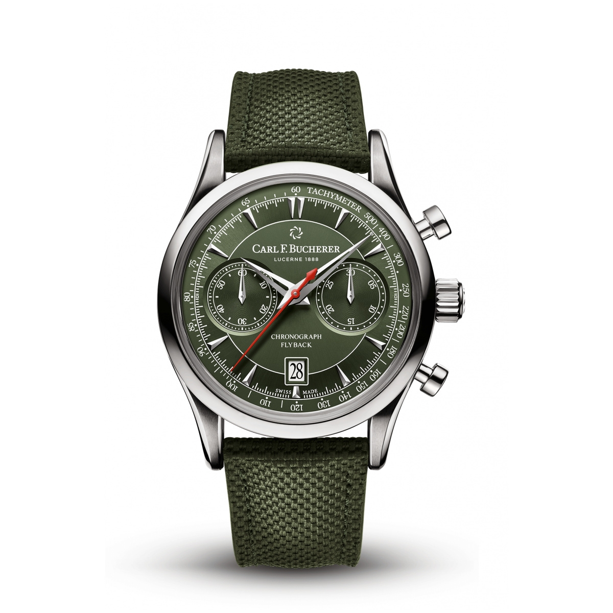 Carl F. Bucherer 00.10919.08.93.98 : Manero Flyback Stainless Steel / Green
