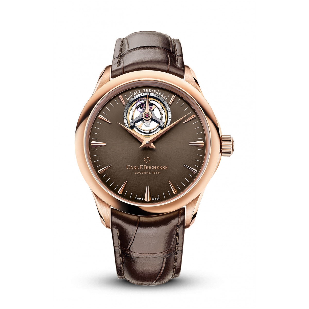 Carl F. Bucherer 00.10920.03.93.01 : Manero DoublePeripheral  Rose Gold / Brown