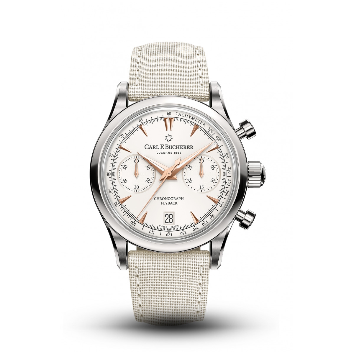 Carl F. Bucherer 00.10927.08.13.01 : Manero Flyback 40 Stainless Steel / White