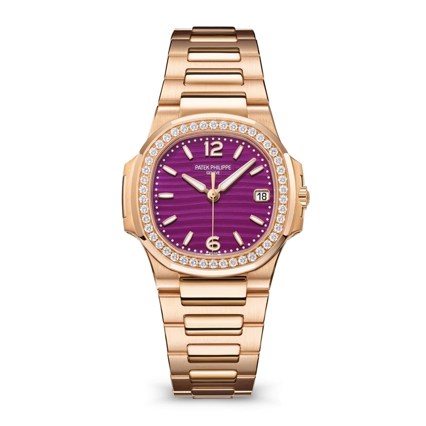 Patek Philippe 010/1R-013 : Nautilus 7010 Rose Gold - Diamond / Purple