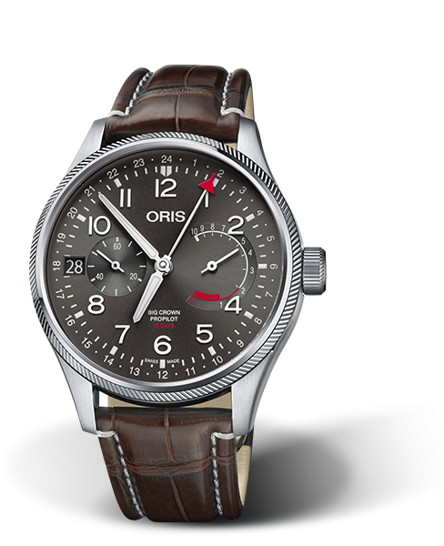 Oris 01 114 7746 4063-Set 1 22 72FC : Big Crown ProPilot Calibre 114 Stainless Steel / Grey / Alligator