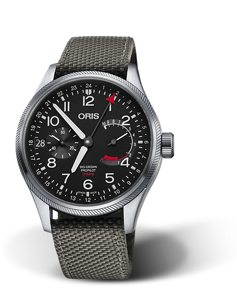 Oris 01 114 7746 4164-Set 5 22 17FC : Big Crown ProPilot Calibre 114 Stainless Steel / Black / Textile