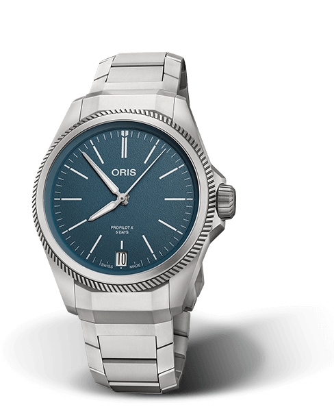 Oris 01 400 7778 7155-07 7 20 01TLC : ProPilot X Calibre 400 Titanium / Blue / Bracelet