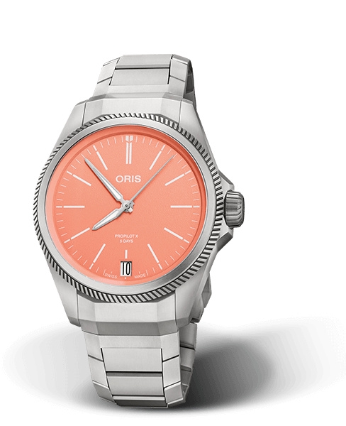 Oris 01 400 7778 7158-07 7 20 01TLC : ProPilot X Calibre 400 Titanium / Pink / Bracelet