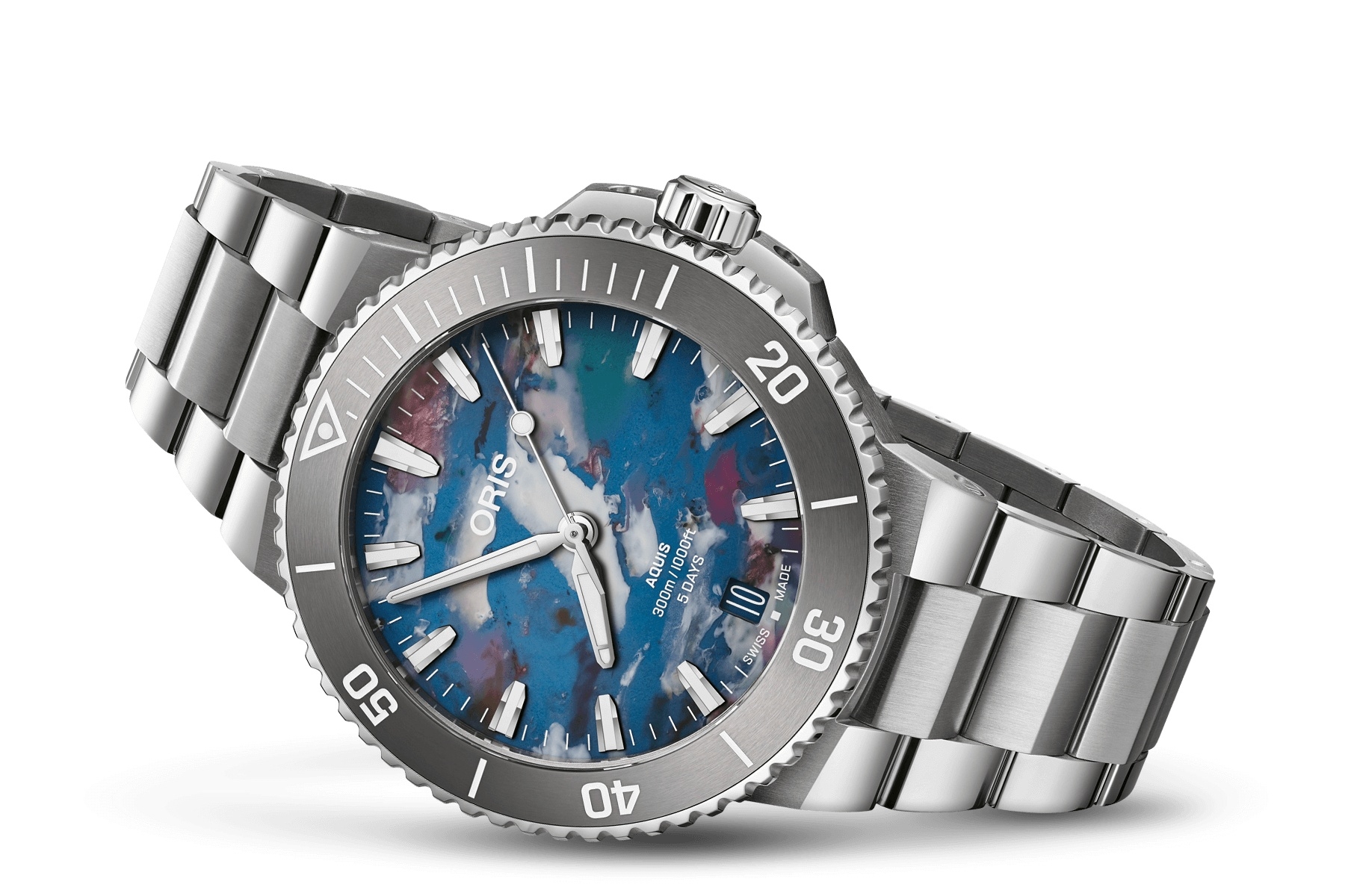 Oris 01 400 7790 4150-07 8 23 02PEB : Aquis Date Calibre 400 43.5 Stainless Steel / Upcycle