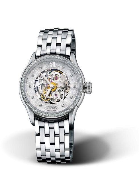 Oris 01 560 7604 4919-07 8 16 73 : Artelier Skeleton 31 Diamonds Stainless Steel - Diamond / Bracelet