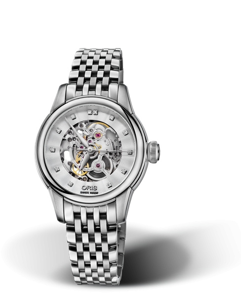 Oris 01 560 7687 4019-07 8 14 77 : Artelier Skeleton 31 Diamonds Stainless Steel / Bracelet