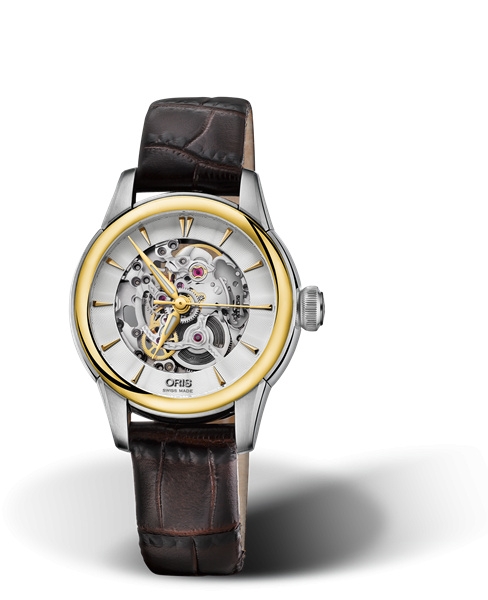 Oris 01 560 7687 4351-07 5 14 70FC : Artelier Skeleton 31 Stainless Steel - Yellow Gold