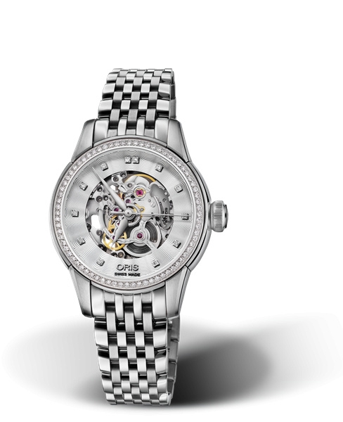 Oris 01 560 7687 4919-07 8 14 77 : Artelier Skeleton 31 Diamonds Stainless Steel - Diamond / Bracelet
