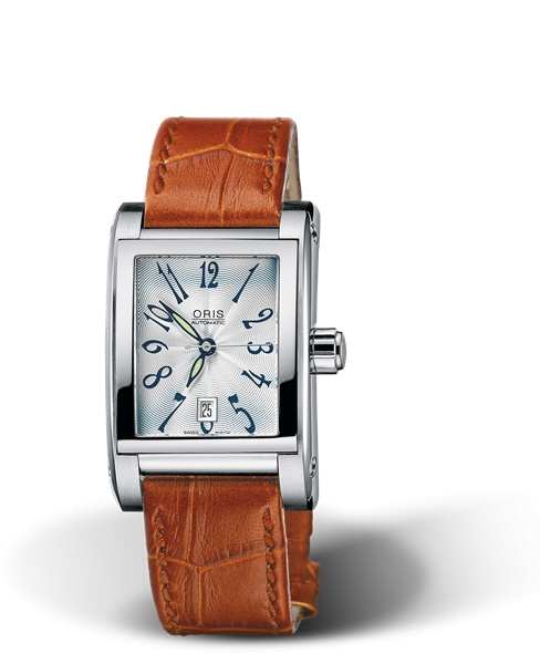 Oris 01 561 7526 4061-07 5 16 42FC : Rectangular Date 24 Stainless Steel / Silver - Arabic