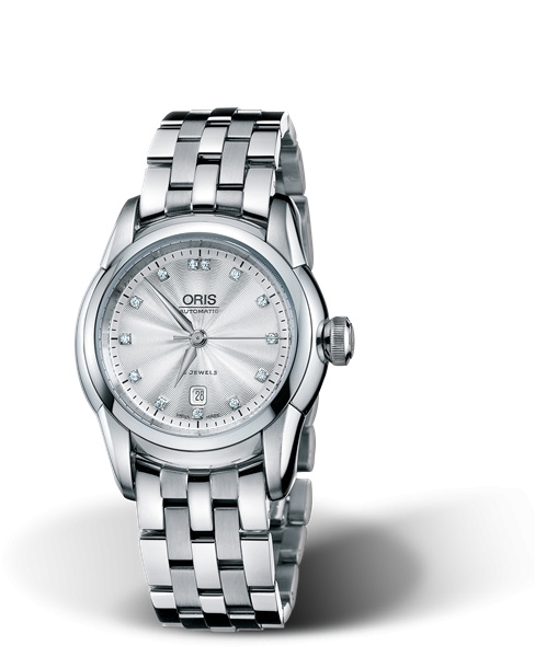 Oris 01 561 7548 4091-07 8 16 71 : Artelier Date Diamonds 31 Stainless Steel / Silver / Bracelet