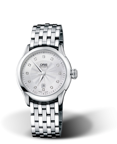Oris 01 561 7604 4041-07 8 16 73 : Artelier Date Diamonds 31 Stainless Steel / Silver / Bracelet