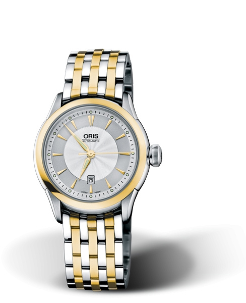 Oris 01 561 7604 4351-07 8 16 74 : Artelier Date 31 Stainless Steel - Yellow Gold / Silver / Bracelet
