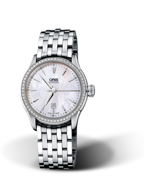 Oris 01 561 7604 4956-07 8 16 73 : Artelier Date Diamonds 31 Stainless Steel - Diamond / MOP / Bracelet