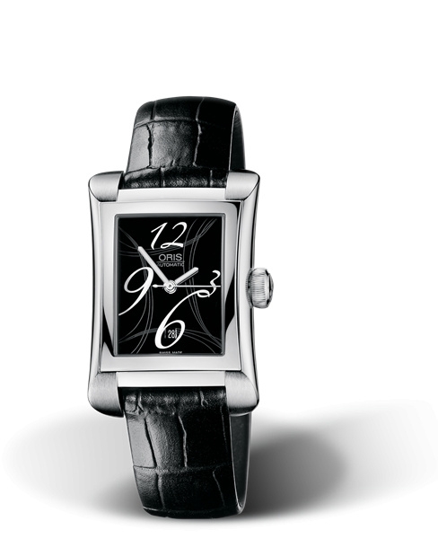 Oris 01 561 7620 4064-07 5 16 72 : Rectangular Date 25.9 Stainless Steel / Black