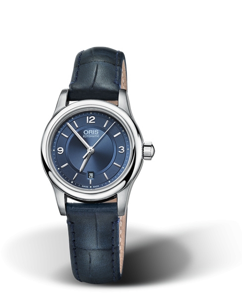 Oris 01 561 7650 4035-07 5 14 85 : Classic Date Lady 28.5 Stainless Steel / Blue
