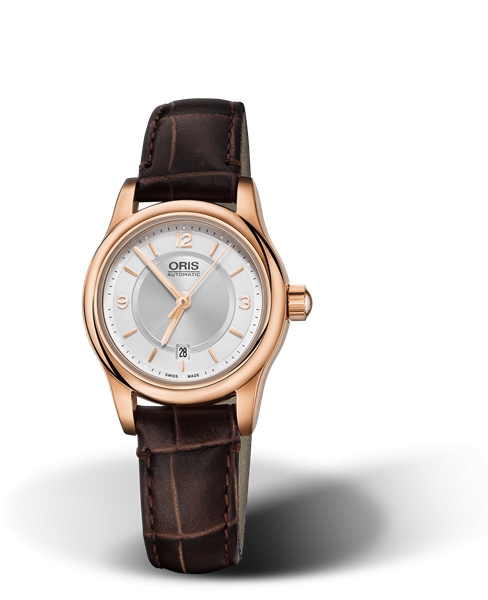 Oris 01 561 7650 4831-07 6 14 10 : Classic Date Lady 28.5 Rose Gold / Silver