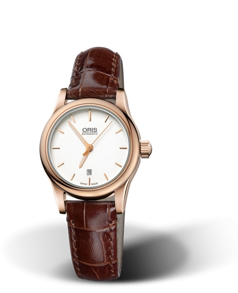 Oris 01 561 7650 4851-07 6 14 10 : Classic Date Lady 28.5 Rose Gold / Silver