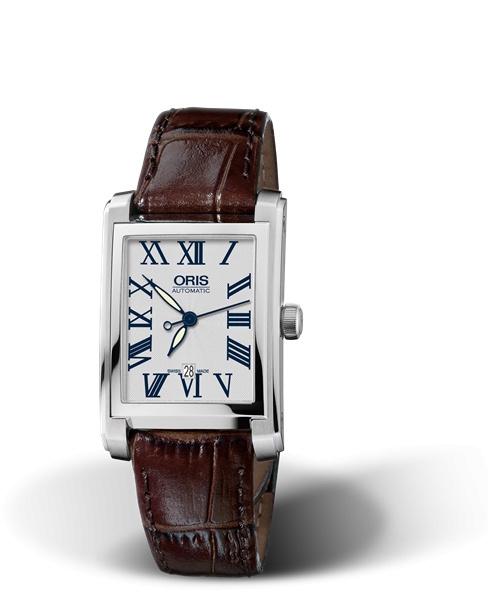 Oris 01 561 7656 4071-07 5 17 70FC : Rectangular Date 24.5 Stainless Steel / Silver - Roman