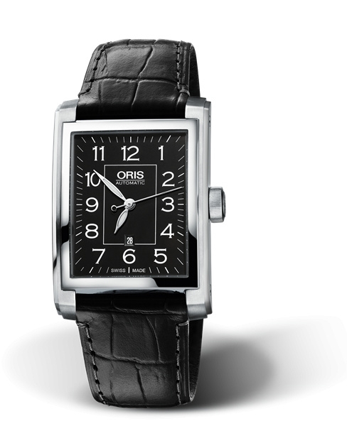 Oris 01 561 7657 4034-07 5 21 71FC : Rectangular Date 30 Stainless Steel / Black - Arabic