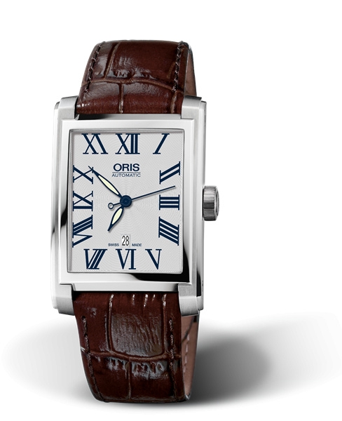 Oris 01 561 7657 4071-07 5 21 70FC : Rectangular Date 30 Stainless Steel / Silver - Roman