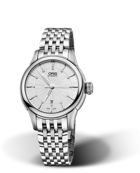 Oris 01 561 7687 4051-07 8 14 77 : Artelier Date Diamonds 31 Stainless Steel / Silver / Bracelet