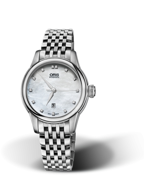 Oris 01 561 7687 4091-07 8 14 77 : Artelier Date Diamonds 31 Stainless Steel / MOP / Bracelet