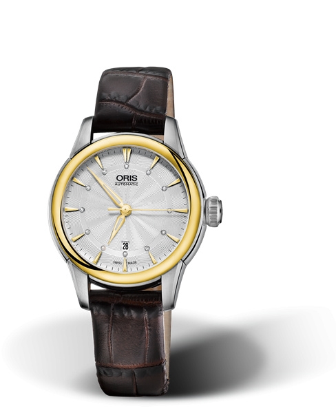 Oris 01 561 7687 4351-07 5 14 70FC : Artelier Date Diamonds 31 Stainless Steel - Yellow Gold / Silver