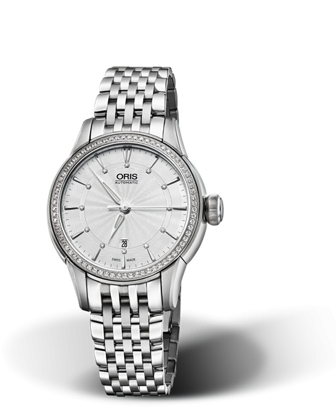 Oris 01 561 7687 4951-07 8 14 77 : Artelier Date Diamonds 31 Stainless Steel - Diamond / Silver / Bracelet