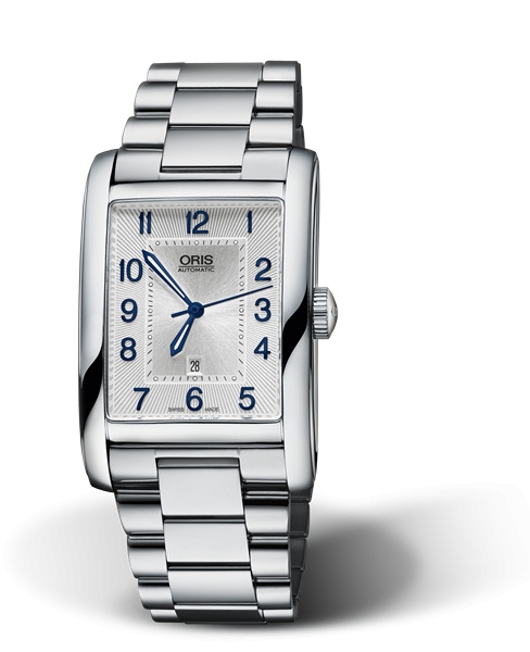 Oris 01 561 7693 4031-07 8 22 20 : Rectangular Date 30 Stainless Steel / Silver - Arabic / Bracelet