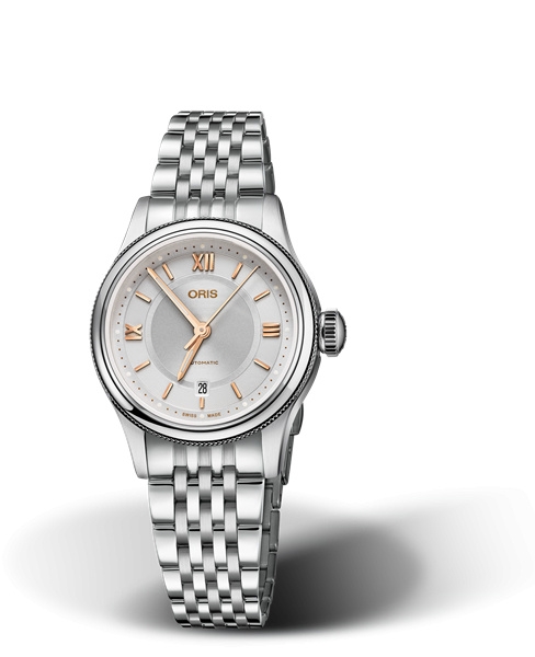 Oris 01 561 7718 4071-07 8 14 10 : Classic Date Lady 28.5 Stainless Steel / Silver / Bracelet