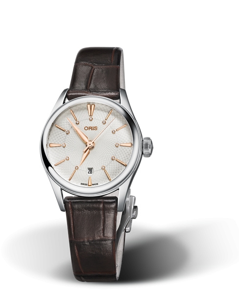 Oris 01 561 7722 4031-07 5 14 65FC : Artelier Date Diamonds 28 Stainless Steel / Silver