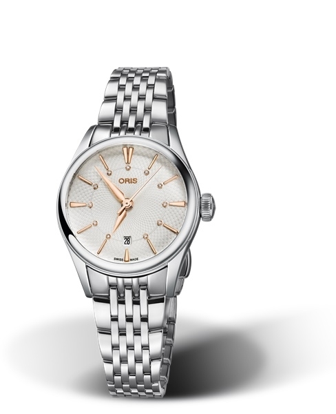 Oris 01 561 7722 4031-07 8 14 79 : Artelier Date Diamonds 28 Stainless Steel / Silver / Bracelet