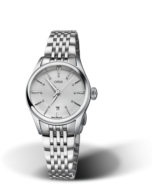 Oris 01 561 7722 4051-07 8 14 79 : Artelier Date Diamonds 28 Stainless Steel / Silver / Bracelet