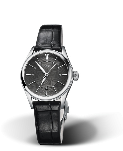 Oris 01 561 7722 4053-07 5 14 64FC : Artelier Date Diamonds 28 Stainless Steel / Grey