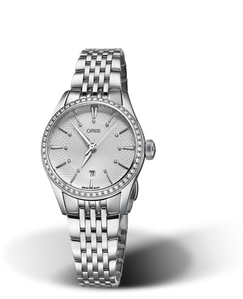 Oris 01 561 7722 4951-07 8 14 79 : Artelier Date Diamonds 28 Stainless Steel - Diamond / Silver / Bracelet