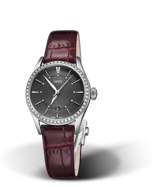Oris 01 561 7722 4953-07 5 14 63FC : Artelier Date Diamonds 28 Stainless Steel - Diamond / Grey