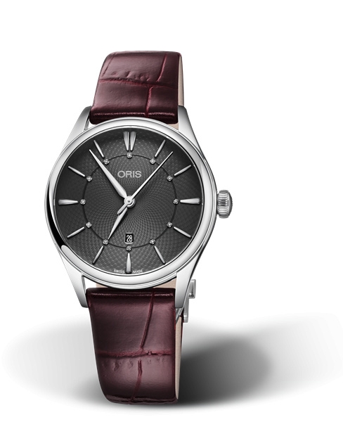 Oris 01 561 7724 4053-07 5 17 63FC : Artelier Date Diamonds 33 Stainless Steel / Grey