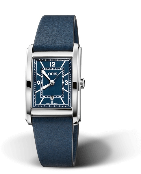 Oris 01 561 7783 4065-07 5 19 17 : Rectangular Date 25.5 Stainless Steel / Blue
