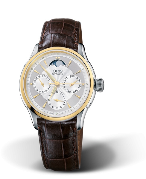Oris 01 581 7606 4351-07 5 18 70FC : Artelier Complication 35 Stainless Steel - Yellow Gold / Silver