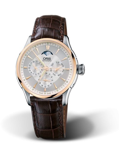 Oris 01 581 7606 6351-07 5 18 70FC : Artelier Complication 35 Stainless Steel - Rose Gold / Silver